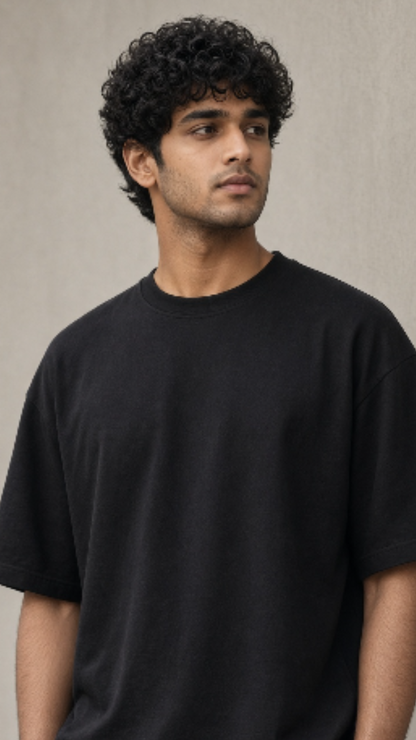 Comfiest Men's  Oversized Cotton T-Shirt (Drop Shoulder, 240 GSM)