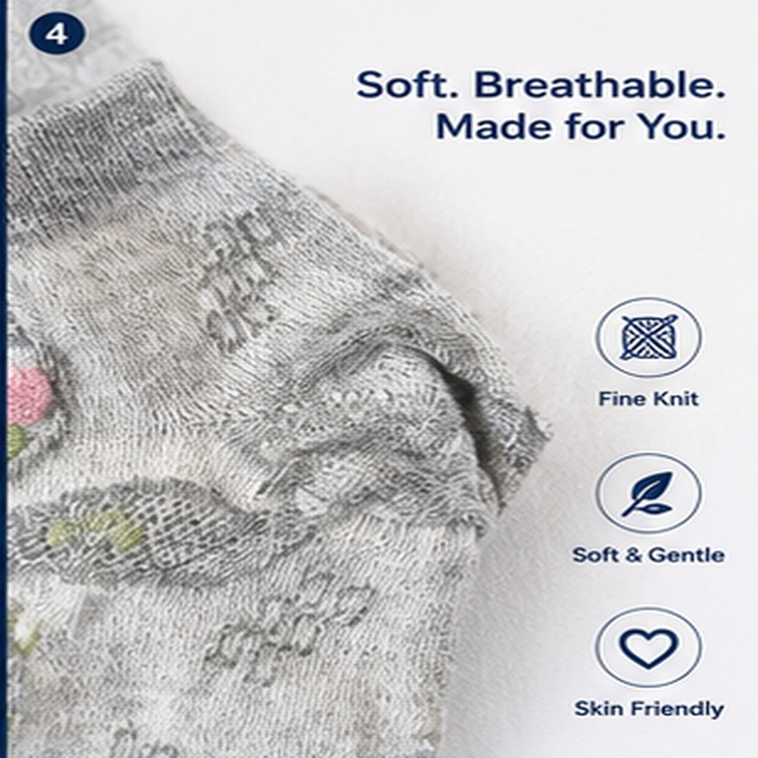 Comfiest Women's Printed Ankle Socks (Pack of 2) – Soft & Stylish Everyday Socks