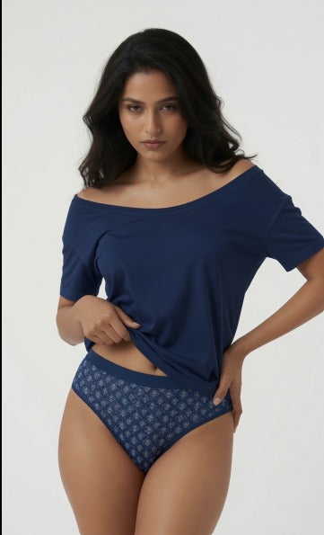 Comfiest Women's Printed Cotton Hipster Panties (Pack of 2) – Geometric Print, Soft & Comfortable Briefs